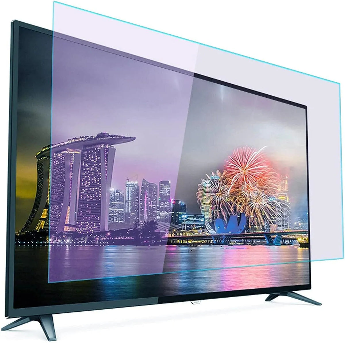 SaryEdge 75-Zoll-Fernseher, Ochranné prvky obrazovky TV, Protireflexní ochranný film pro 32 až 75palcové televizory, filtruje myopii a, Černá