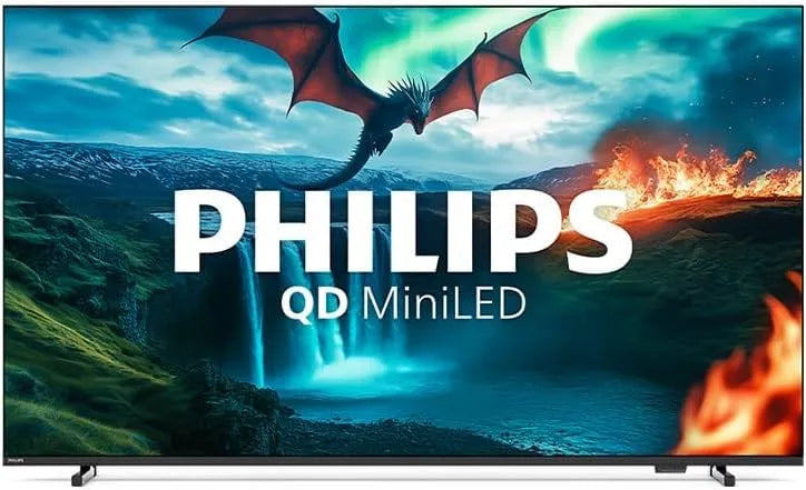 PHILIPS, Přenosné televizory, TV 55 MINILIDOVANÝ SMART TITAN HDR UHD 4K, Černá, 4K, mini LED, OLED, QLED