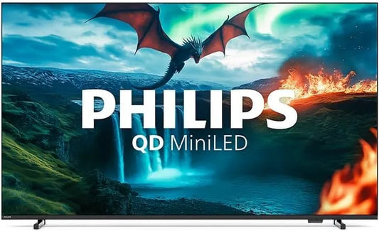 PHILIPS, Přenosné televizory, TV 55 MINILIDOVANÝ SMART TITAN HDR UHD 4K, Černá, 4K, mini LED, OLED, QLED