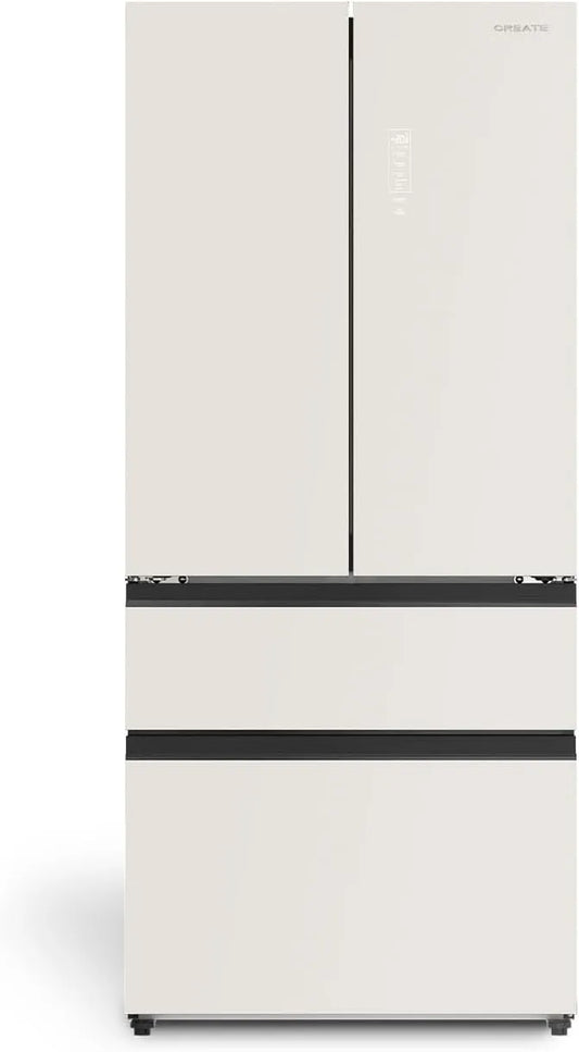 CREATE, Kombinované chladničky s mrazákem, / FRIDGE STUDIO FRANCOUZSKÉ DVEŘE PRO 509 / FRANCH-dveře- style lednička 509L krém, Bílá, 509L, 3 x 63