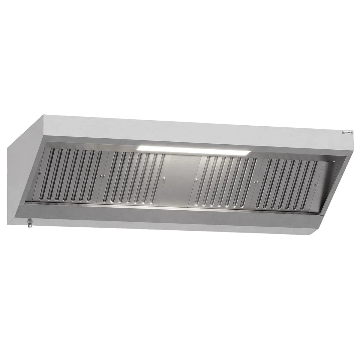 GGM Gastro, Nástěnné digestoře, nástěnná kapota 2000 mm s filtrem a LED, Černá, 2000 mm, 700 mm, 450 mm, 430 v
