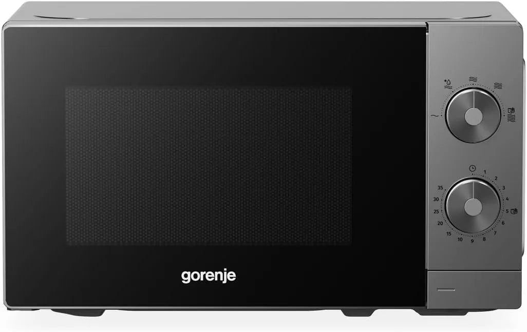 Gorenje MO20E1T4, Samostatné mikrovlnné trouby, mikrovlnná trouba, 20L, 700 W, AquaClean, funkce rozmrazení, 5 úrovní výkonu, Černá / šedá
