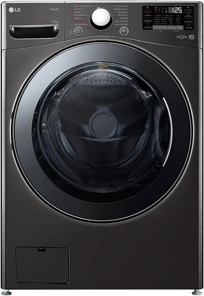 LG F11WM17TS2B, Pračky, předzásobovací pračka 17 kg, třída E, 1, 100 ot. / min, 70x77x99 cm, Turbowash 59, Černá, 11W, 17 kg
