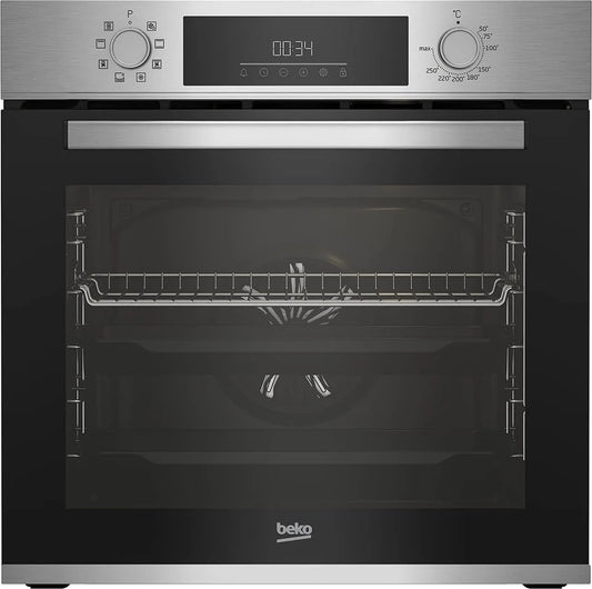 Beko BBIM12300X b300, Trouby, built- v troubě, 60 cm trouba, 72 l objem, parní čištění SteamShine, 8 topných, Černá / stříbrná, 60 cm, 72 l