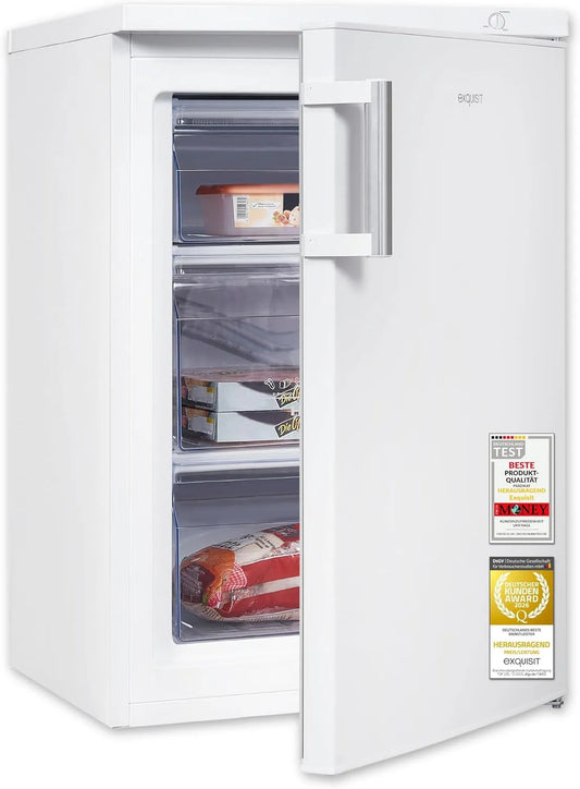 Exquisit, Mrazničky, Expresní mrazák 85 l - Mini- Fresher Weiss se 3 zásuvkami, Bílá, 85 l, 5 x 56, 0 x 57, 5 cm