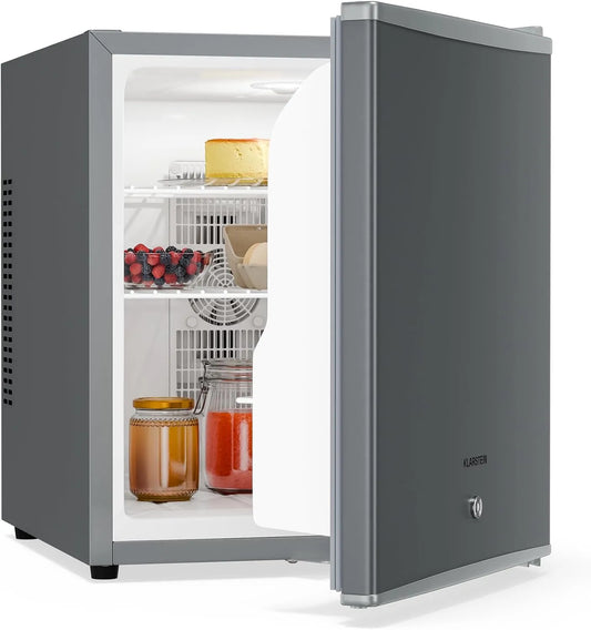 Klarstein, Minichladničky, lednice - se skleněnými dveřmi, 44L mini lednička na nápoje a občerstvení, Bílá, 44L, 35 dB, 3 x 43 x 51 cm, 12, 5 kg