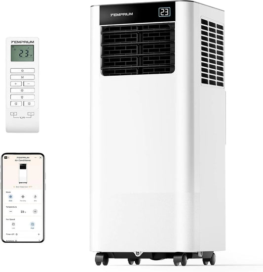 Temprium, Mobilní klimatizace, Mobilní klimatizace 7000BTU 2.0Kw s výfukovou hadicí, Bílá, 7000BTU, 2.0Kw, 53 dB