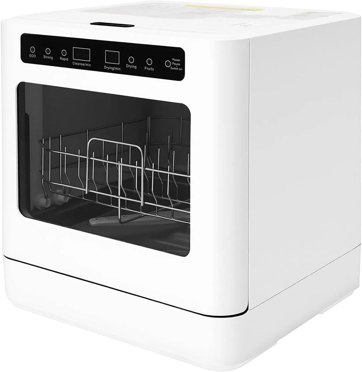 ZHINELY, Stolní myčky nádobí, Mini myčka 800W 6-8 měřená myčka nádobí stolního myčka se 4 způsoby čištění myčka, Bílá, 800W, 0, 58 kW, 8.5 L