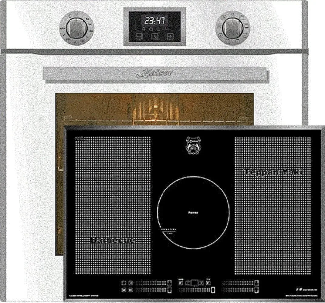 Kaiser, Trouby, Sada na troubu EH 6326 W + KCT 777 FI La Perle, vestavěná elektrická trouba, Černá, 6326 W, 79L, 77 cm, 60cm