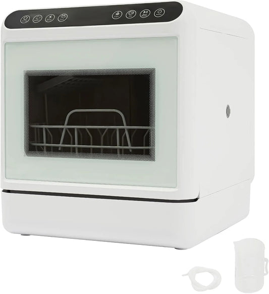 ROGONPDK, Stolní myčky nádobí, 6L Přenosná stolová myčka, mini myčka, kompaktní myčka 1100W, stolová myčka, Bílá, 6L, 1100W, 0, 58 kW, 220 V