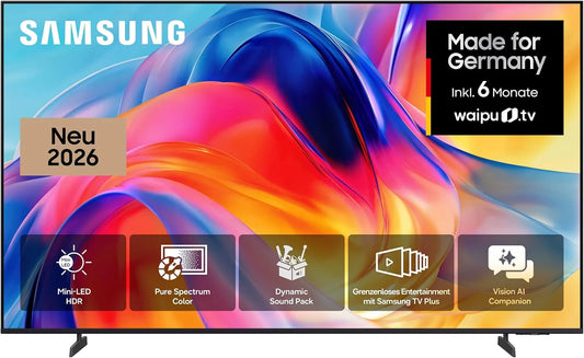 Samsung M70H, Televizory, Mini LED 4K 85 palců (214 cm), UHD TV, Mini LED HDR pro působivé detaily, Motion, Černá, Mini LED, 4K, 214 cm, 144Hz