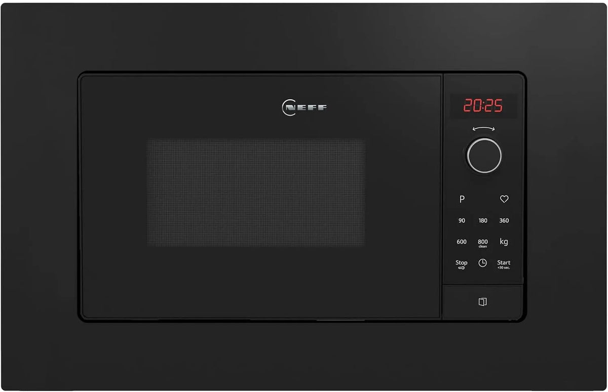 Neff HLAWG26S3, Mikrovlny, N 50, built- in mikrovlnné-v bez grilu, automatické programy, Easy Clean Self, Černá, 90 W, 800 W, 3 v, 180 W
