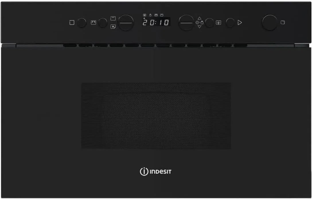 Indesit IMK12B, Mikrovlnné trouby a pece na zpracování nad pracovní špičkou, Stavební- v mikrovlnné 22L 750W černá, Černá, 22L, 750W, 700 W
