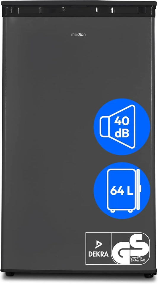 MEDION 4-Sterne-Gefrierf, Mrazničky, Mrazicí box (64 litrů, 4hvězdičkové mrazící prostory, do -25 ° C, vyměnitelné, Šedá, 64 l, 85cm, 26 kg