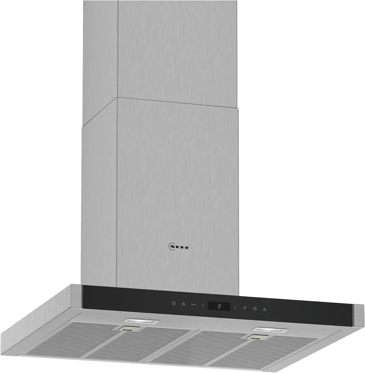 Neff D65BMP5N0, Nástěnné digestoře, rozsah kapoty N70, 60cm, výfukový nebo recirkulovaný vzduch, energetická účinnost, Stříbrná