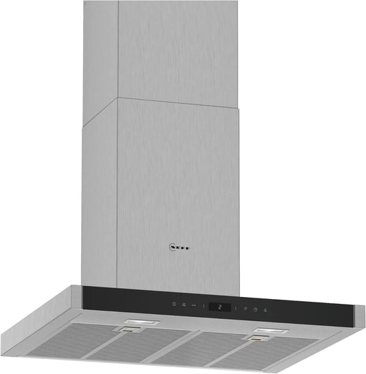 Neff D65BMP5N0, Nástěnné digestoře, rozsah kapoty N70, 60cm, výfukový nebo recirkulovaný vzduch, energetická účinnost, Stříbrná