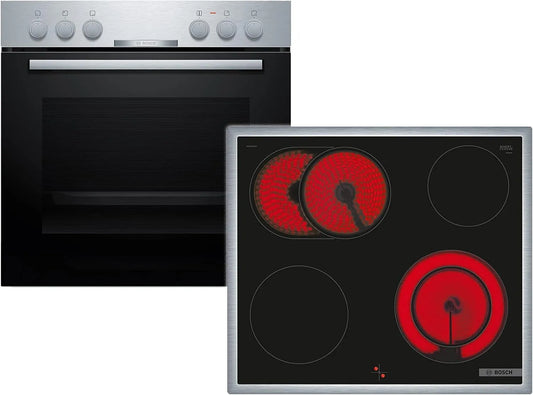 Bosch NKN645GA2E 3D-Hei, Sety sporáku a trouby, HND211CS63, set na sporáku, set na sporáku 60 cm, HEA510BS3, série 2, 3D, Stříbrná, 645G, 60 cm