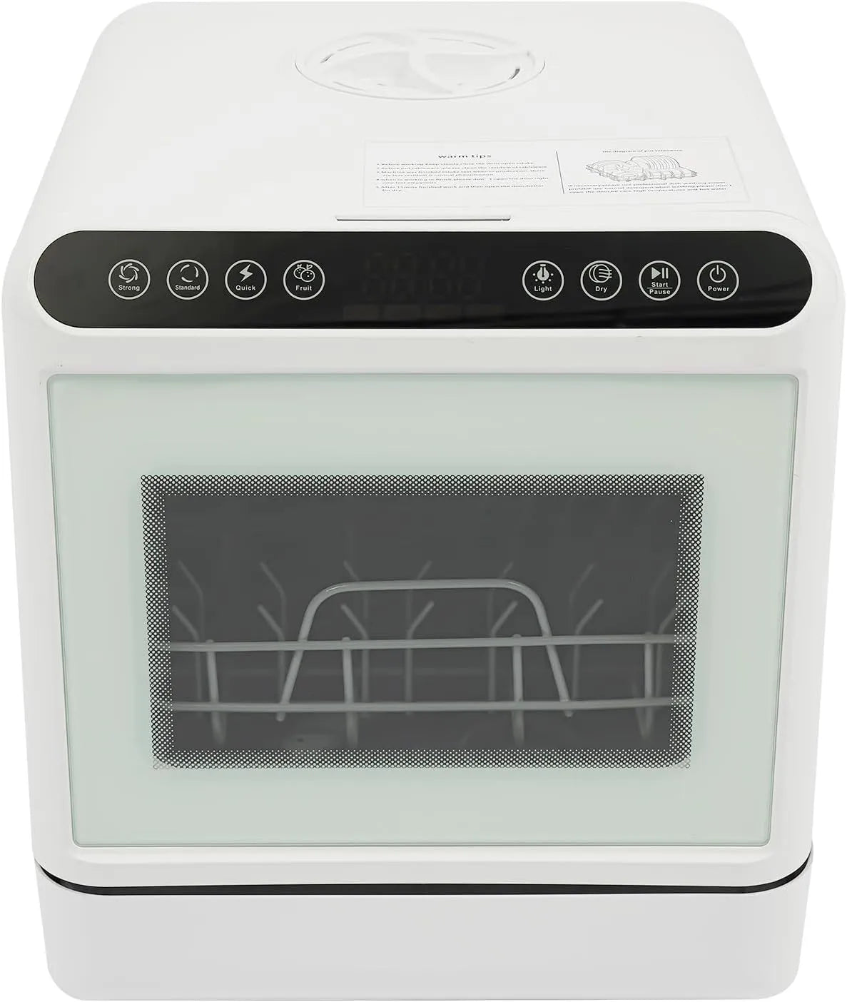 NotomaOOV, Stolní myčky nádobí, Mini stolní myčka 6L přenosná myčka nádobí, Bílá, 6L, 5.00 L, 1.32 G, 1100W