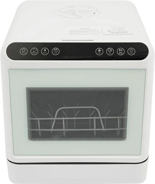 NotomaOOV, Stolní myčky nádobí, Mini stolní myčka 6L přenosná myčka nádobí, Bílá, 6L, 5.00 L, 1.32 G, 1100W