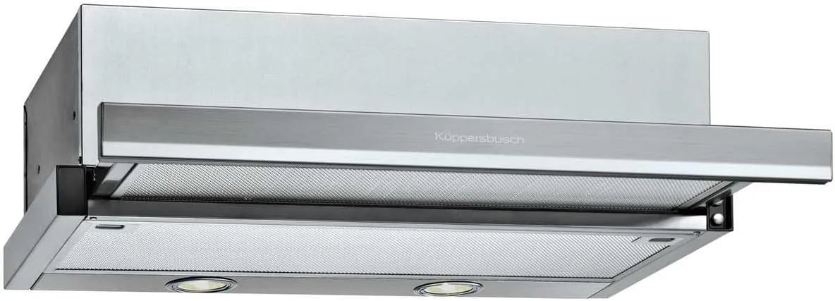 Küppersbusch K-SERIES.3, Výsuvné digestoře, DEF 6300.0 E Plochá stínicí kapota 60 cm nerezová ocel, Stříbrná, 60 cm