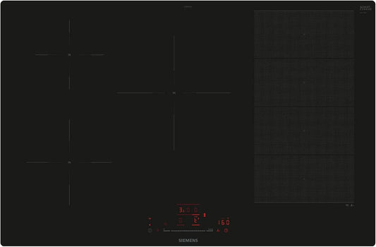 Siemens iQ700 EX801HVC1E, Varné desky, Smart induction hob 80 cm varioInduction, Černá, 80 cm