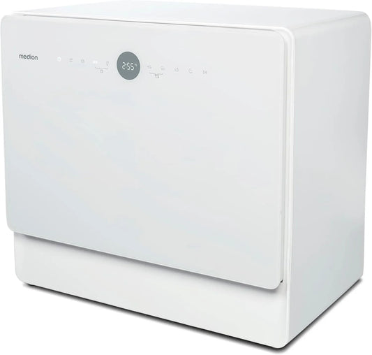 MEDION DWT50, Stolní myčky nádobí, MÉDION Mini myčka nádobí (stolní myčka nádobí, myčka nádobí, 5 šitých stropů, Bílá, 35 cm, 7, 8 l, 35, 7 cm