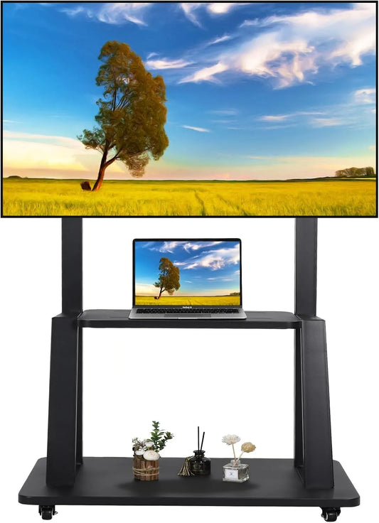 Maiproo, Stojanové nohy, TV stojany roll Mobilní TV vozík pro 32-75 palců ploché / zakřivené LED / LCD /, Černá, OLED, 45kg, 143 cm, 167 cm