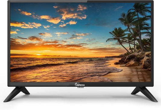Impecca 720p, Televizory, 24palcová LED HD TV, bezrámová TV, včetně dálkového ovládání, integrované HDMI, Černá, 6 W, 60Hz, 100x100, 36 W