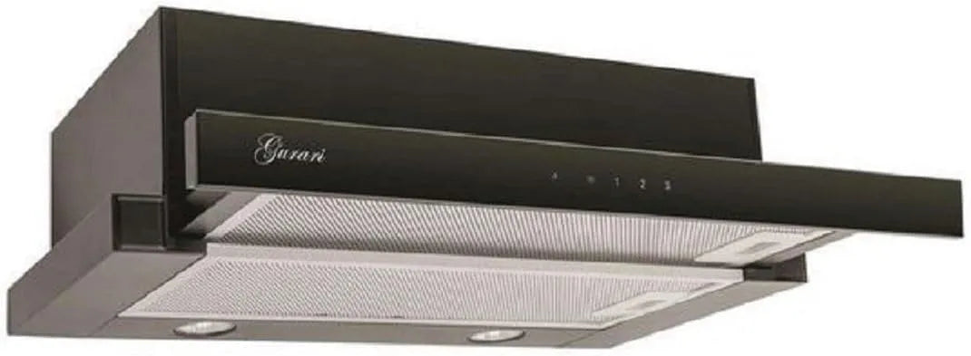 Gurari 1000m3, Podstavné digestoře, Plochá obrazovka GCH B 117 BL PRIME, osazená řada kapuce 60 cm, černá, černé, 60 cm, 596 mm, 243 mm