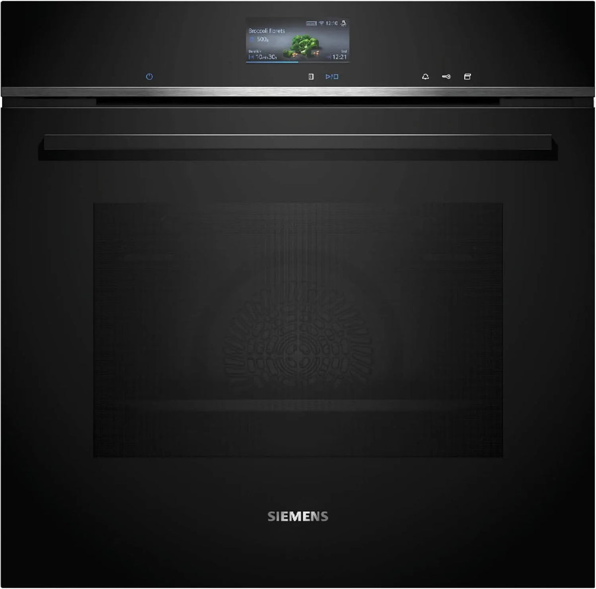 Siemens iQ700 HR776G1B1, Trouby, Built- in Baking Built with Steam Support 60 x 60 cm, Černá / stříbrná, 60 x 60 cm, 776G