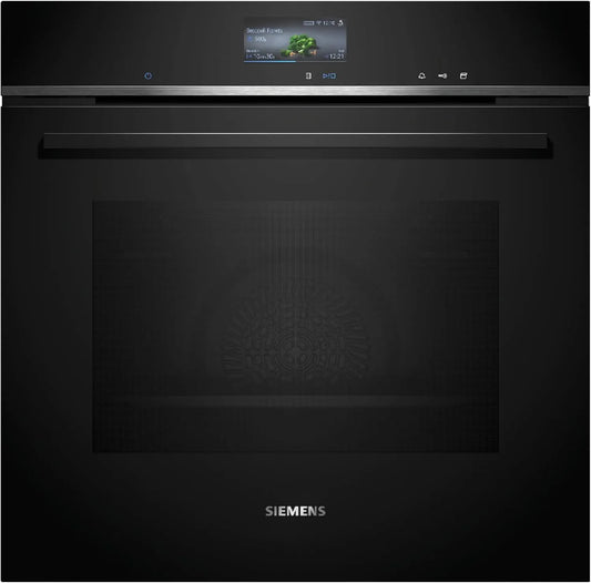 Siemens iQ700 HR776G1B1, Trouby, Built- in Baking Built with Steam Support 60 x 60 cm, Černá / stříbrná, 60 x 60 cm, 776G
