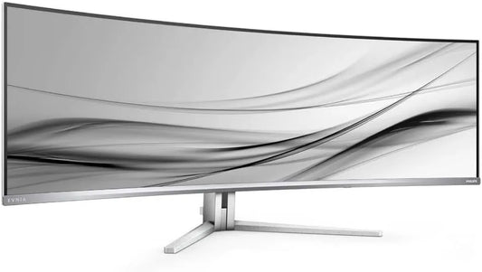 PHILIPS 49M2C8900L 0.03ms, Monitory Evnia - 49 palců DQHD OLED zakřivený herní monitor, 144 Hertz, GtG, Bílá, 8900L, OLED, 5120x1440