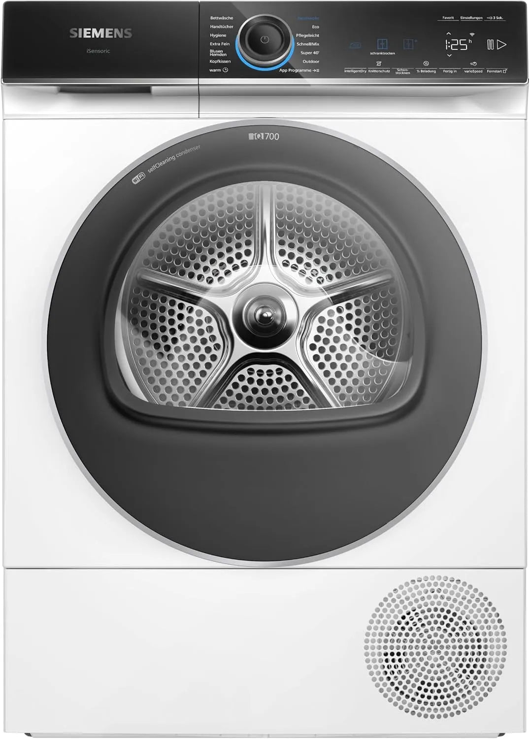 Siemens iQ700 WQ46B2D41, Sušičky s tepelným čerpadlem, Smarter tepelná čerpadla sušička 9 kg extrémně klidné, Černá, 9 kg, 41 V, 2 x 59, 8 x 61